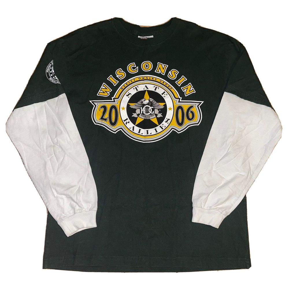 Vintage 2006 Wisconsin State Rally Harley Davidson Owners Group HOG Sz L
